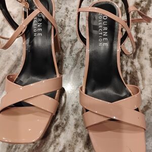 Journee Collection Nude Strappy Heels
